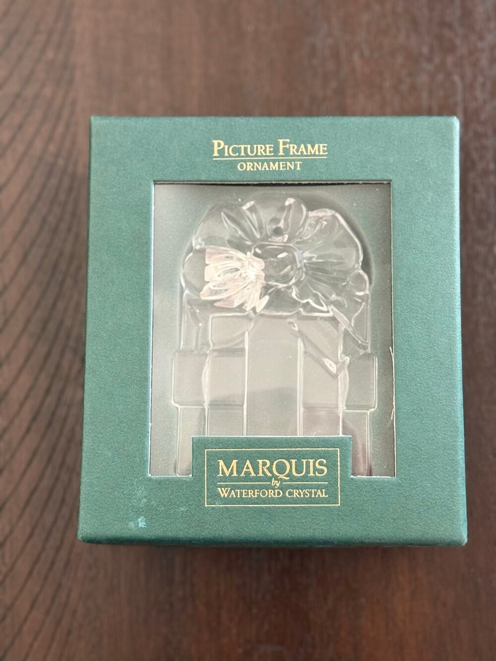 Vintage 1990s Marquis by Waterford Crystal Picture Frame Ornament Germany